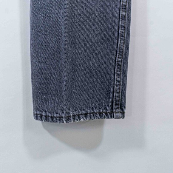 Levis 501 Black Denim Jeans Button Fly Grunge Skate 28 x 32 VTG 80s Grunge - Picture 12 of 14